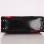 Prada Hibiscus Stamputo Tessuto Frame Handle Bag - FashioNica