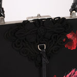 Prada Hibiscus Stamputo Tessuto Frame Handle Bag - FashioNica