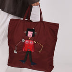 Prada 'Juliette' Robot Embellished Velo North South Tote - FashioNica