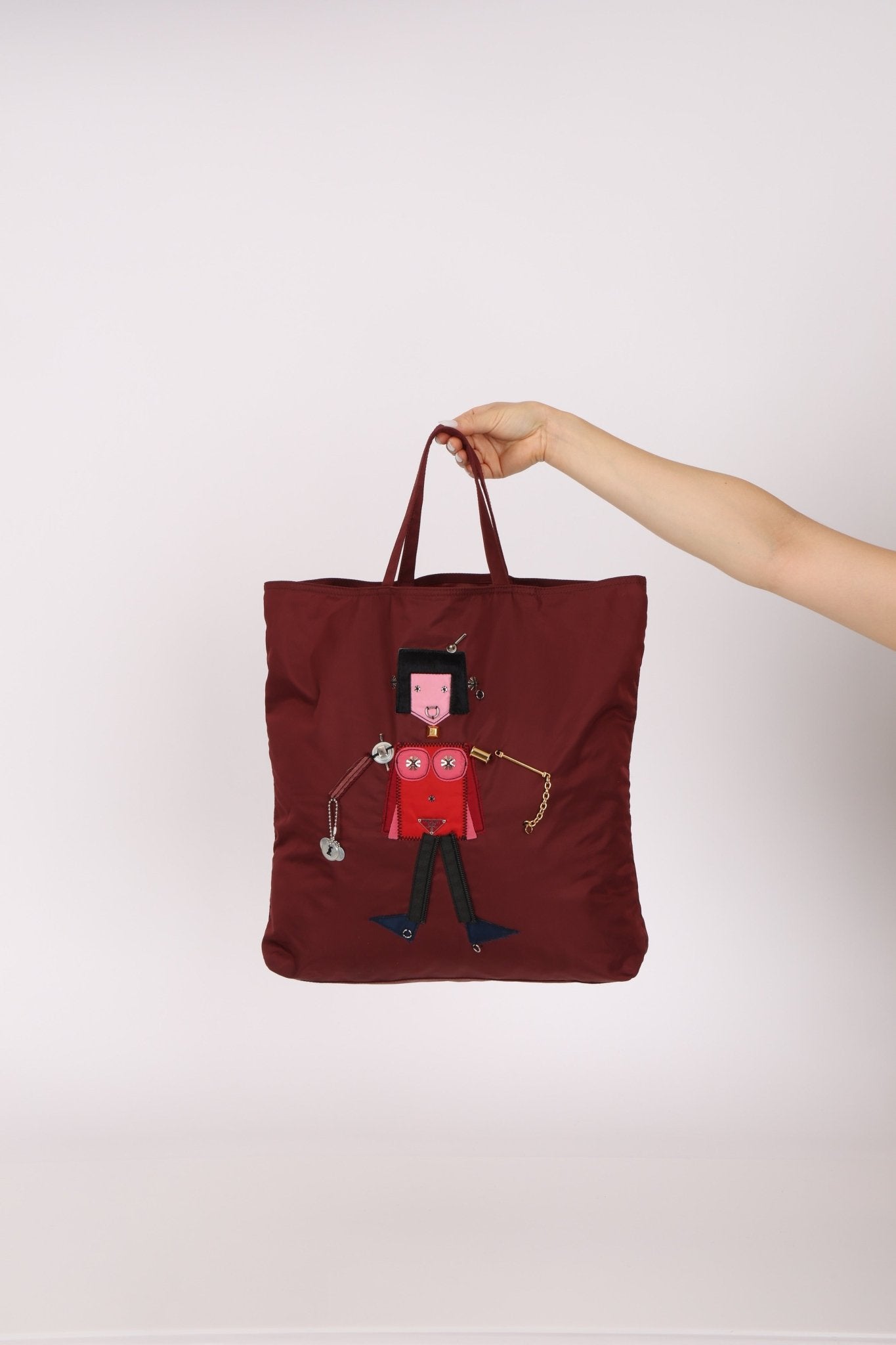 Prada 'Juliette' Robot Embellished Velo North South Tote - FashioNica