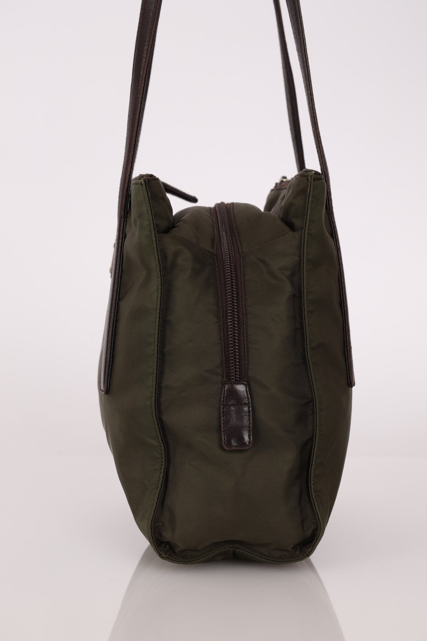 Prada Lambskin Trimmed Metropolitan Tessuto Tote - FashioNica