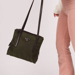 Prada Lambskin Trimmed Metropolitan Tessuto Tote - FashioNica