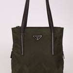 Prada Lambskin Trimmed Metropolitan Tessuto Tote - FashioNica