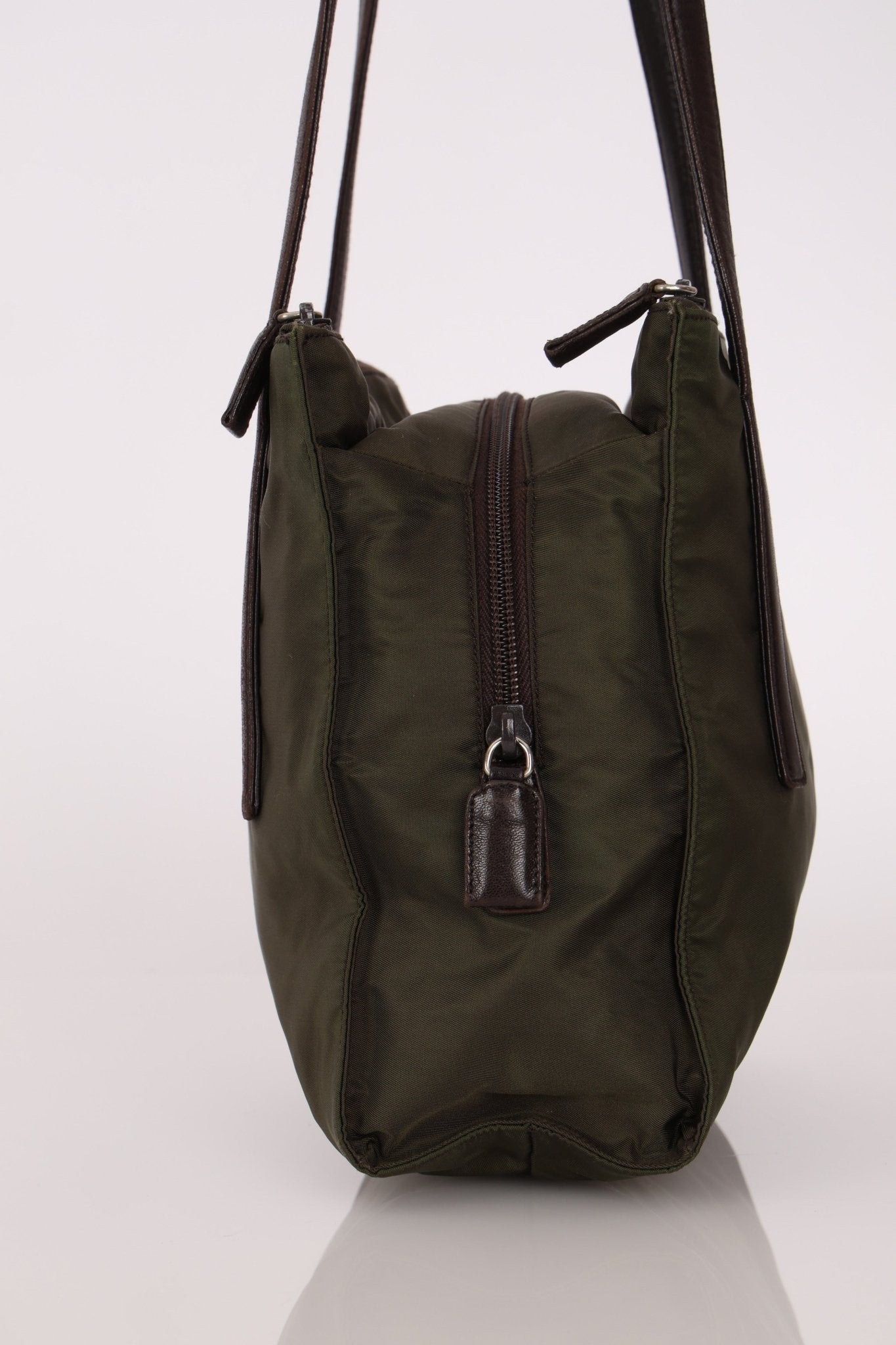 Prada Lambskin Trimmed Metropolitan Tessuto Tote - FashioNica