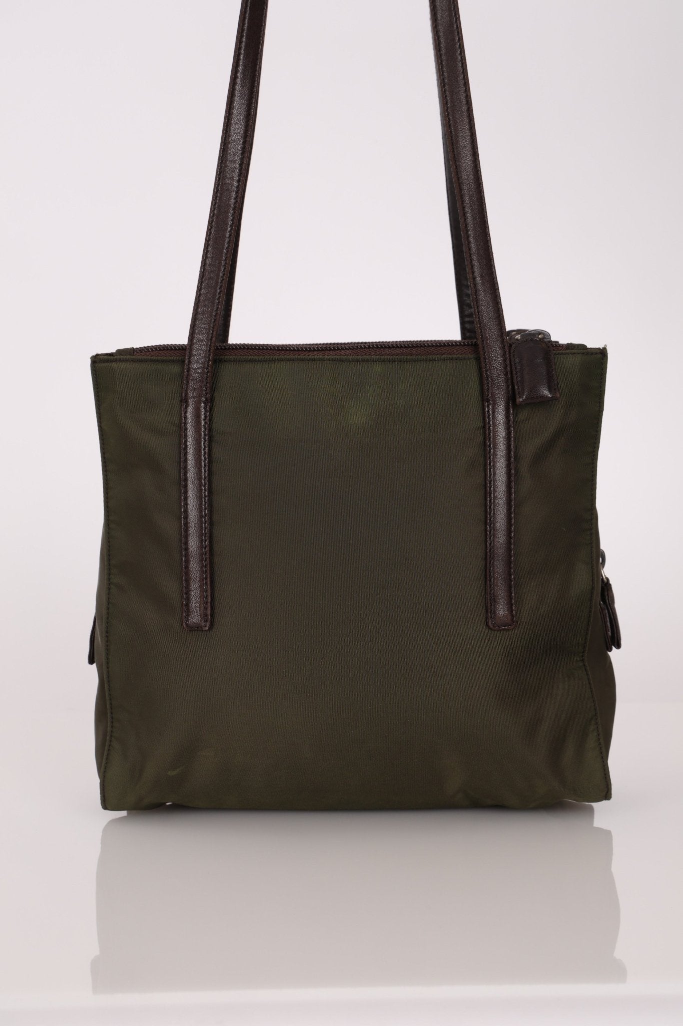 Prada Lambskin Trimmed Metropolitan Tessuto Tote - FashioNica
