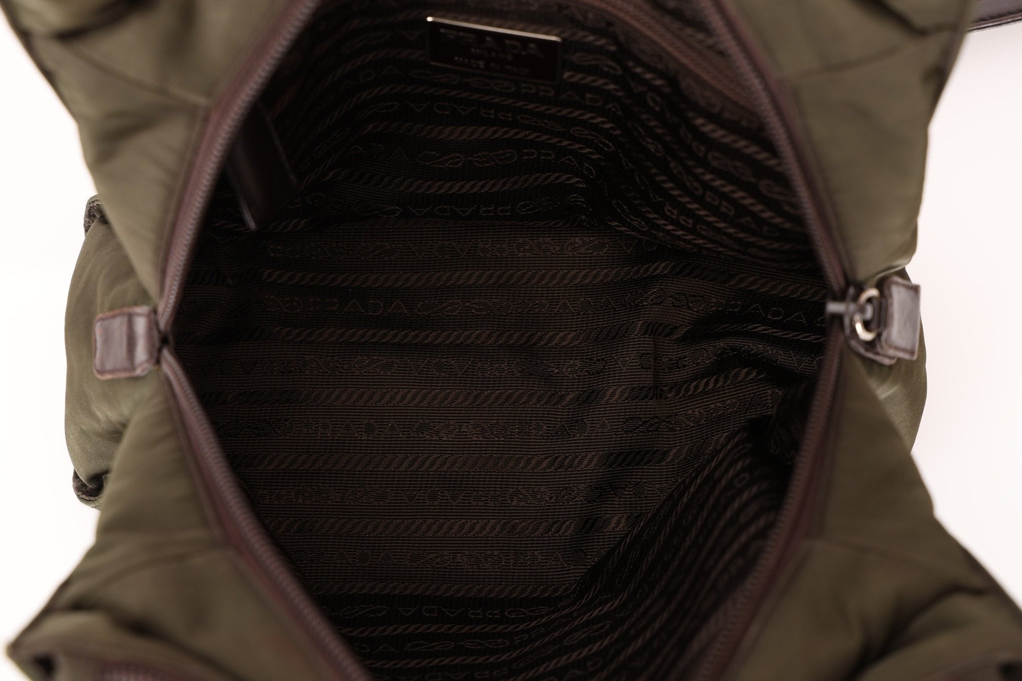 Prada Lambskin Trimmed Metropolitan Tessuto Tote - FashioNica