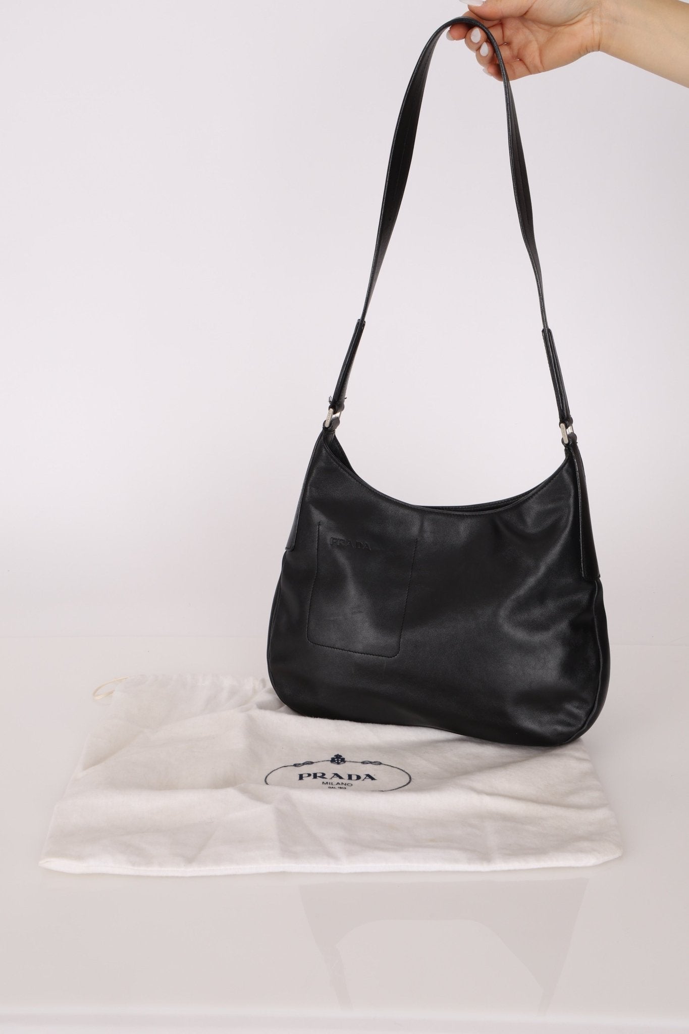 Prada Large Soft Nappa Sport Hobo - FashioNica