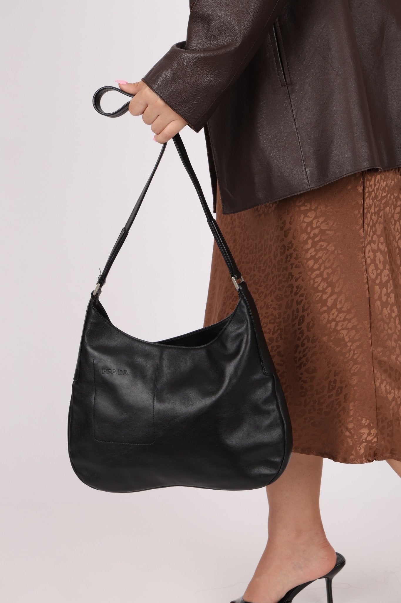 Prada Large Soft Nappa Sport Hobo - FashioNica