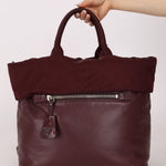 Prada Leather and Nylon Reversible Tote - FashioNica