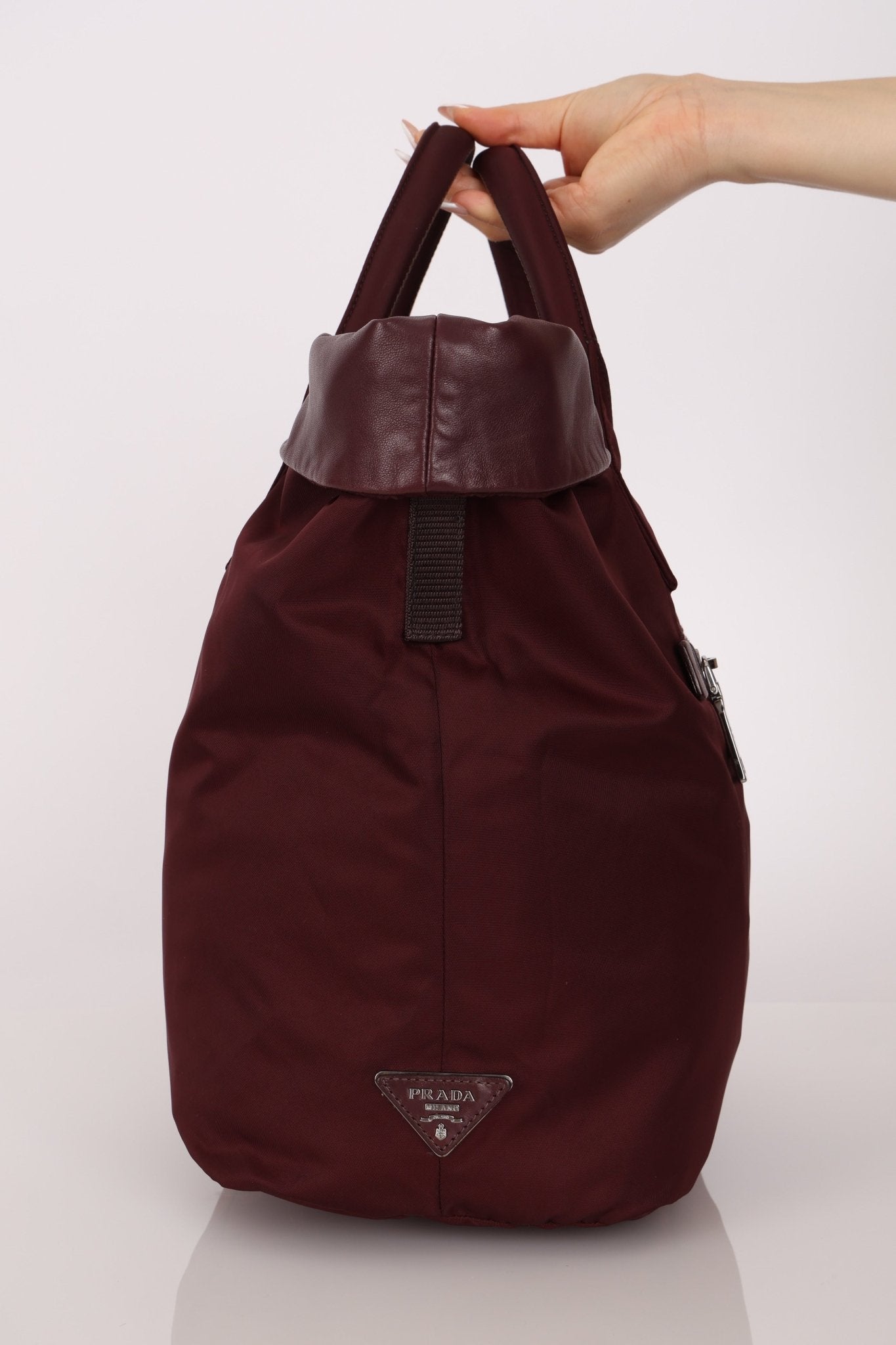 Prada Leather and Nylon Reversible Tote - FashioNica