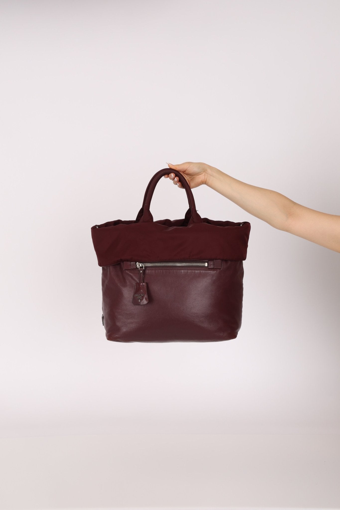 Prada Leather and Nylon Reversible Tote - FashioNica