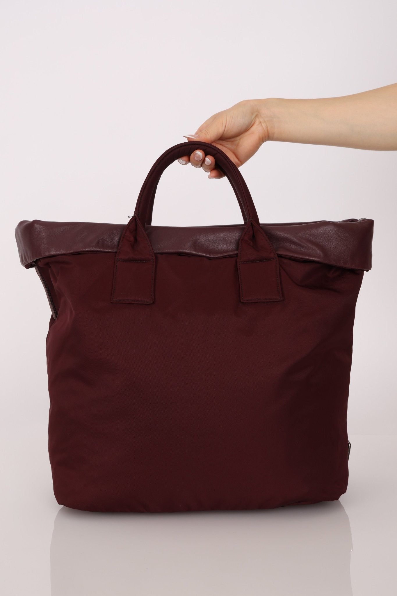 Prada Leather and Nylon Reversible Tote - FashioNica