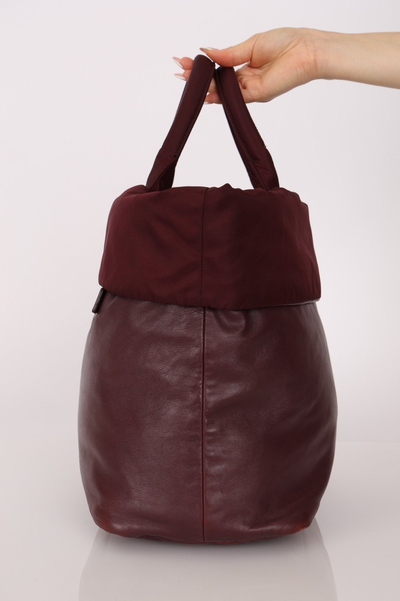 Prada Leather and Nylon Reversible Tote - FashioNica