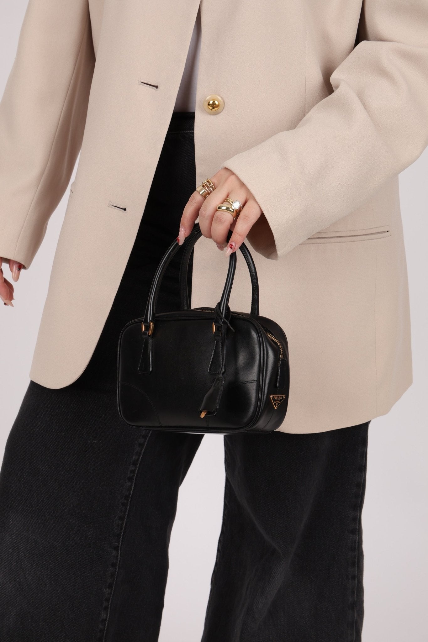 Prada Leather Mini Boston Bag - FashioNica