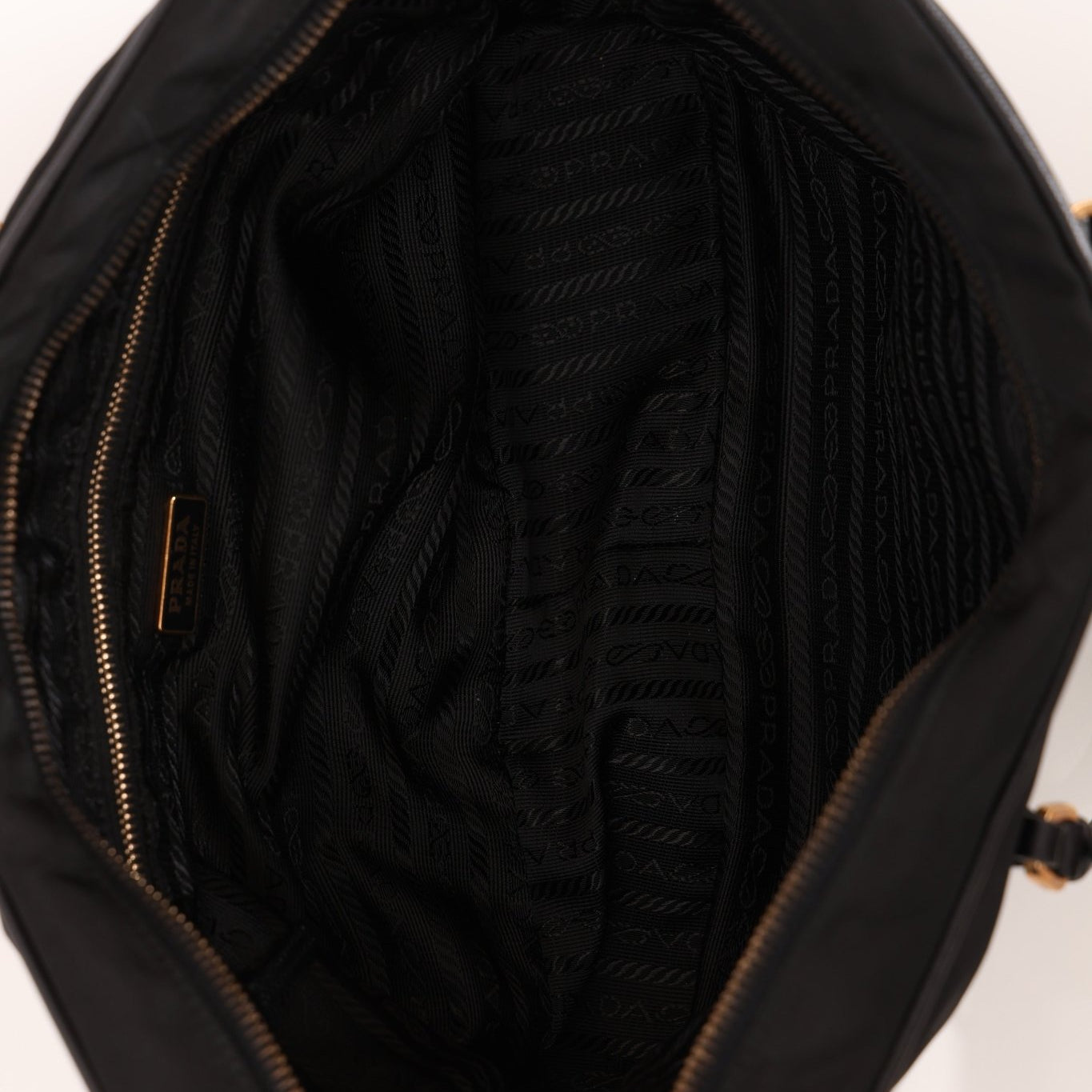 Prada Leather Trimmed Tessuto Boston Bag - FashioNica