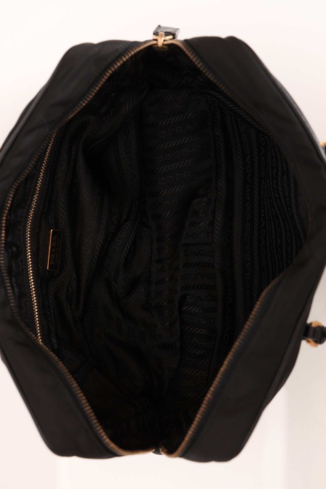 Prada Leather Trimmed Tessuto Boston Bag - FashioNica