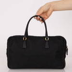 Prada Leather Trimmed Tessuto Boston Bag - FashioNica