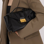 Prada Leather Vitello Daino Leather Flap Bag - FashioNica