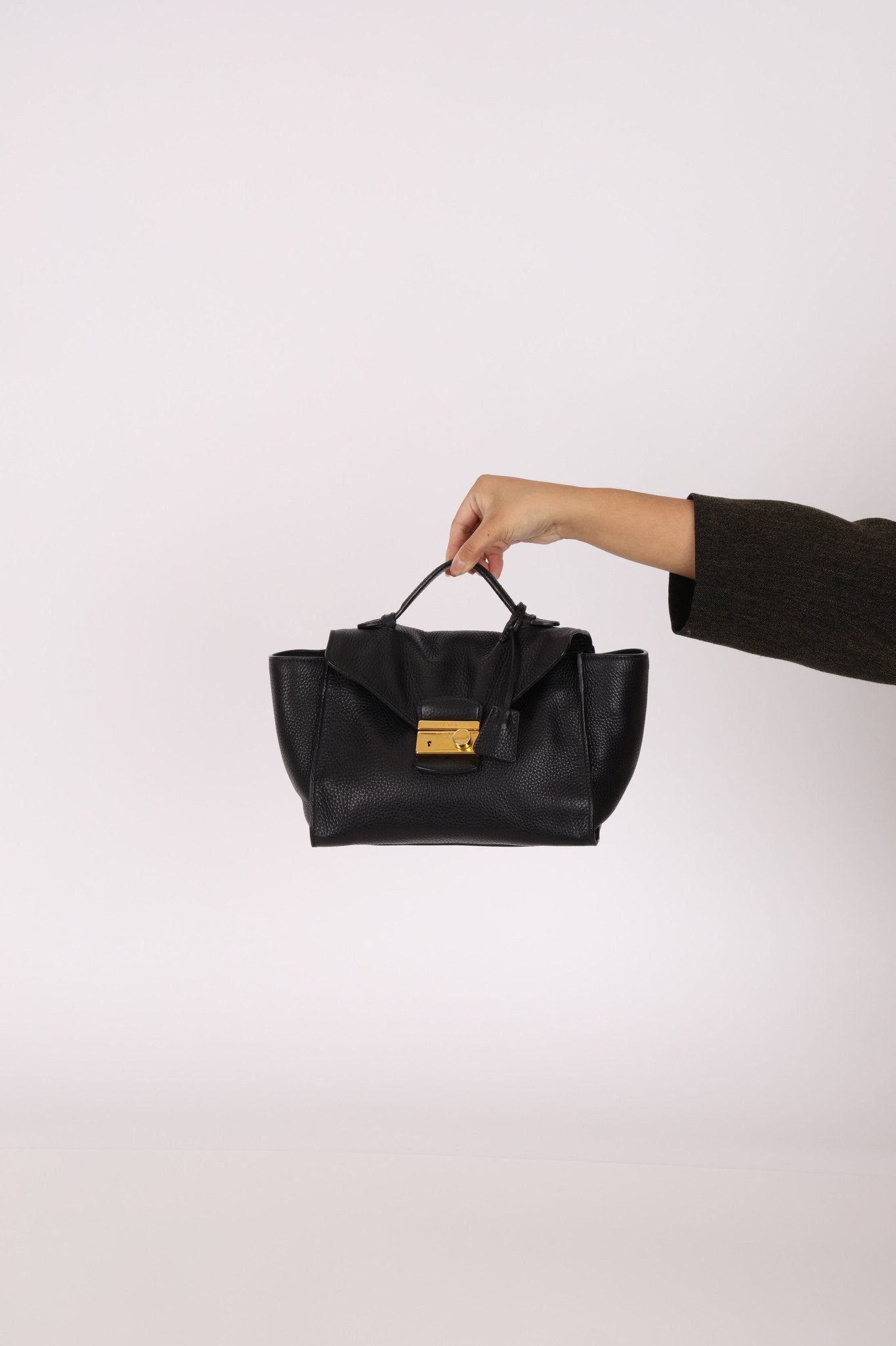 Prada Leather Vitello Daino Leather Flap Bag - FashioNica