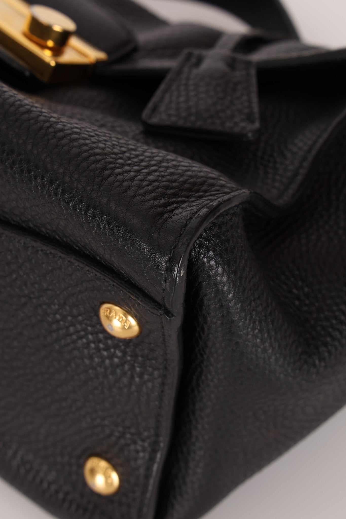 Prada Leather Vitello Daino Leather Flap Bag - FashioNica