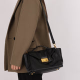 Prada Leather Vitello Daino Leather Flap Bag - FashioNica