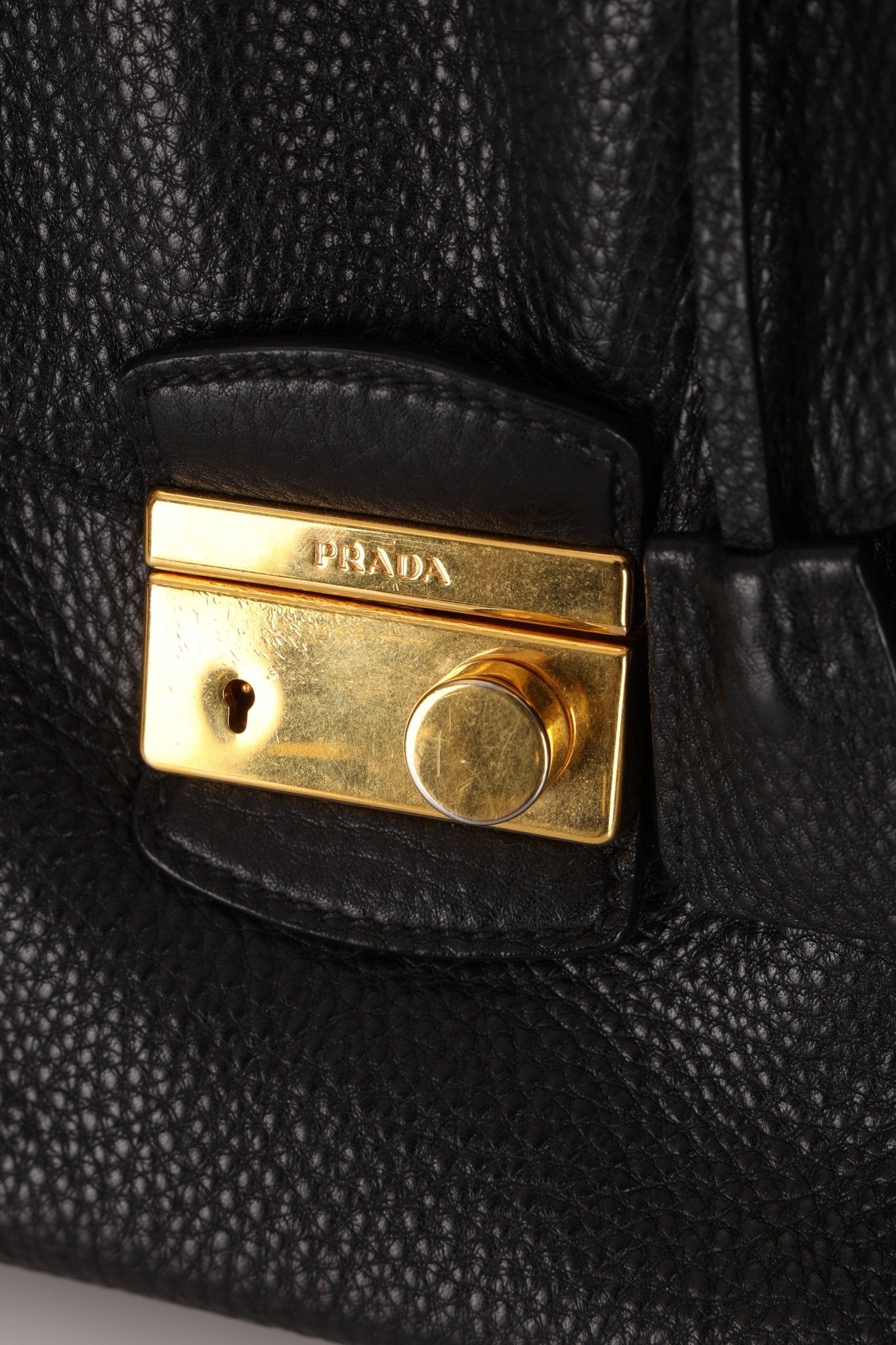 Prada Leather Vitello Daino Leather Flap Bag - FashioNica