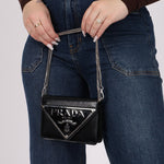 Prada Maxi Triangle Chain Flap Bag - FashioNica
