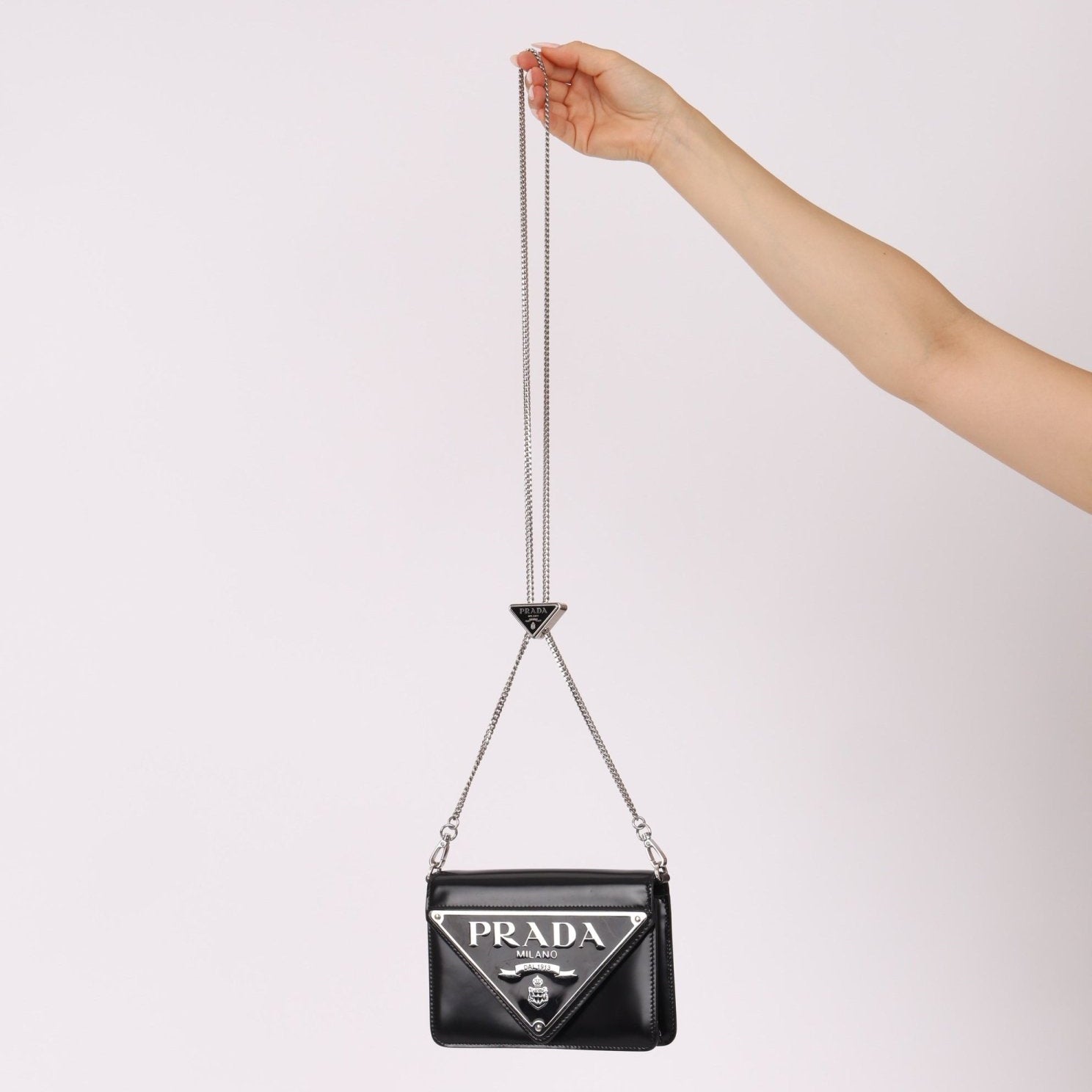 Prada Maxi Triangle Chain Flap Bag - FashioNica