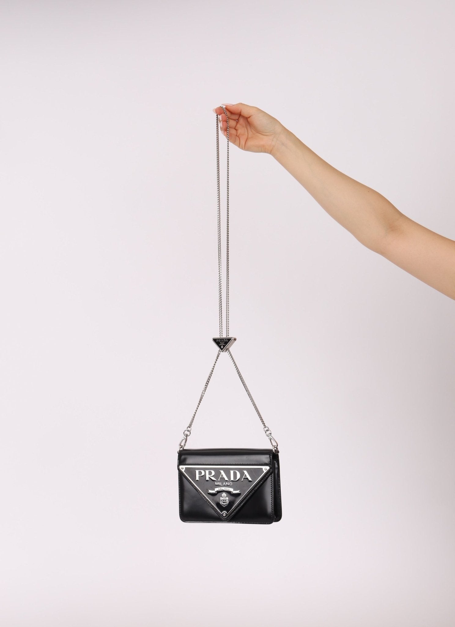 Prada Maxi Triangle Chain Flap Bag - FashioNica