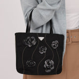 Prada Nylon and Leather Floral Applique Mini Tote - FashioNica