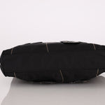 Prada Nylon and Leather Floral Applique Mini Tote - FashioNica