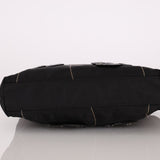 Prada Nylon and Leather Floral Applique Mini Tote - FashioNica