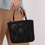 Prada Nylon and Leather Floral Applique Mini Tote - FashioNica