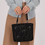 Prada Nylon and Leather Floral Applique Mini Tote - FashioNica