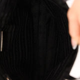 Prada Nylon and Leather Floral Applique Mini Tote - FashioNica