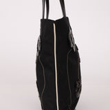 Prada Nylon and Leather Floral Applique Mini Tote - FashioNica