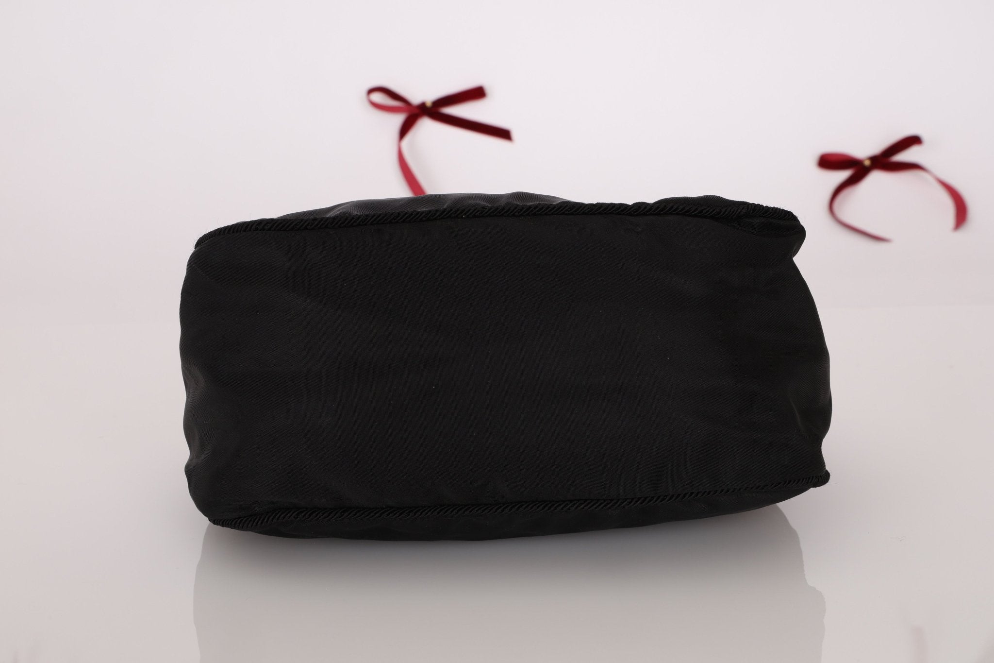 Prada Nylon Beaded Logo Tassel Hobo - FashioNica