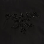 Prada Nylon Beaded Logo Tassel Hobo - FashioNica