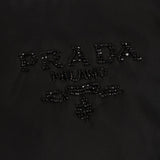 Prada Nylon Beaded Logo Tassel Hobo - FashioNica