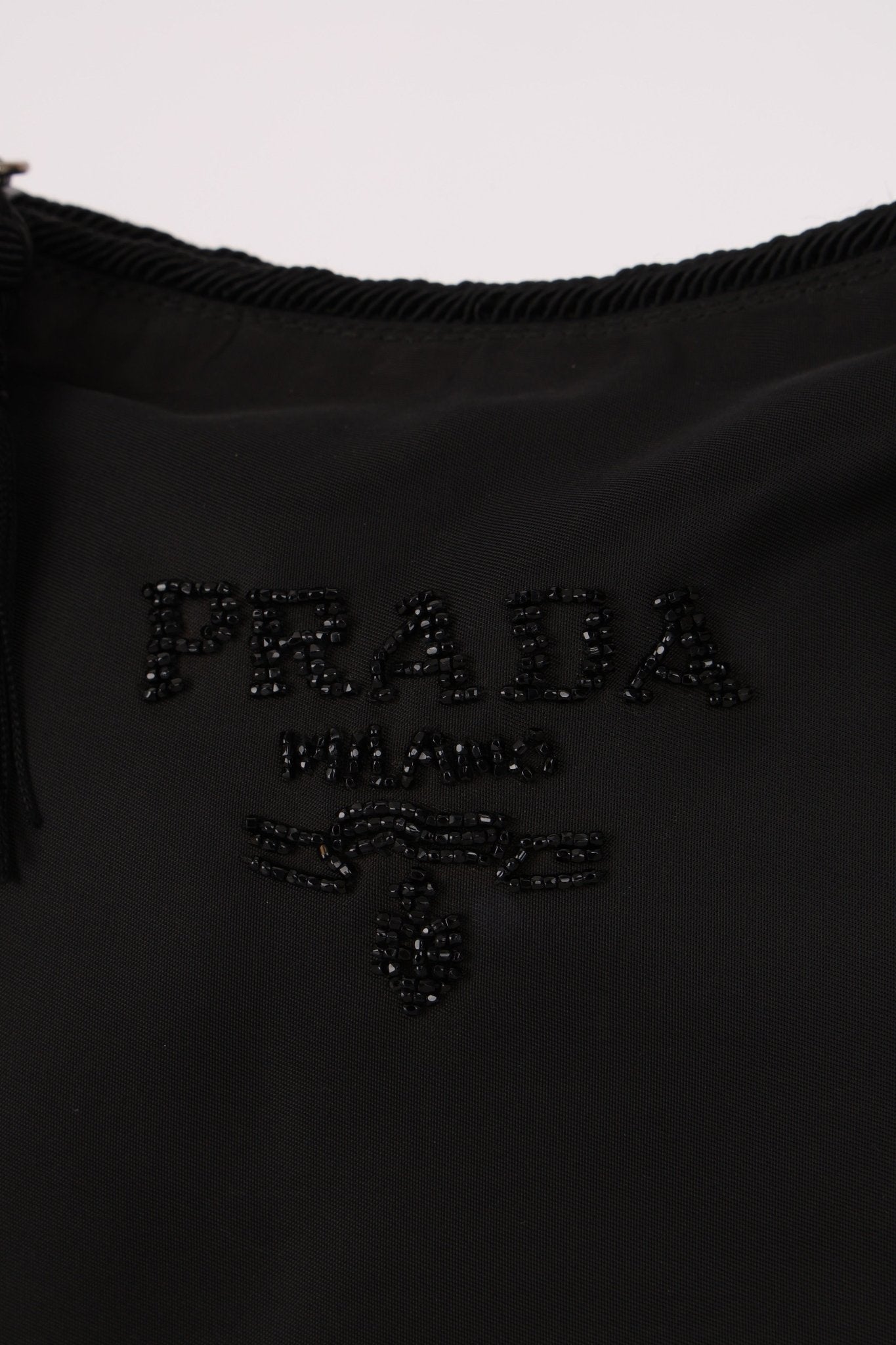 Prada Nylon Beaded Rope Handle Mini Hobo - FashioNica
