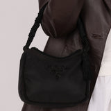 Prada Nylon Beaded Rope Handle Mini Hobo - FashioNica