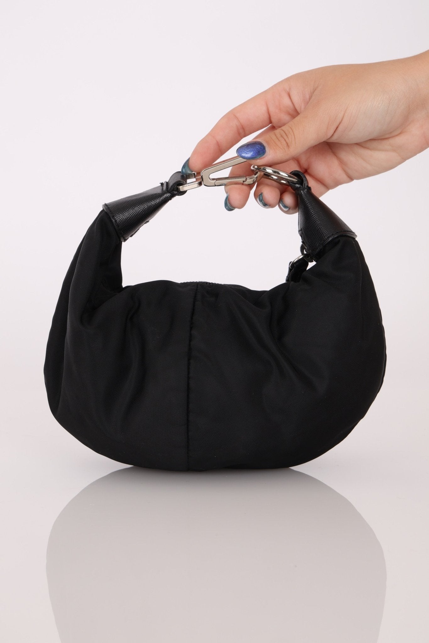 Prada Nylon Black Bracelet Bag - FashioNica