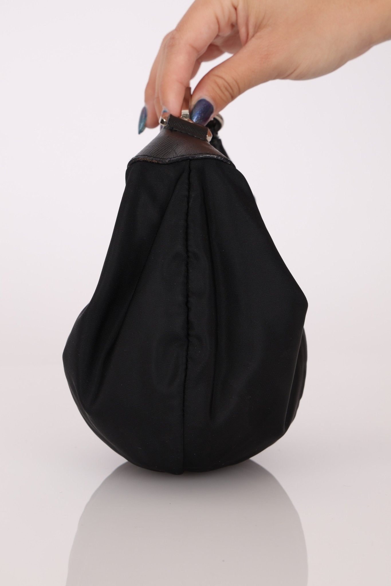 Prada Nylon Black Bracelet Bag - FashioNica