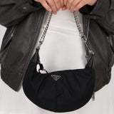 Prada Nylon Black Bracelet Bag - FashioNica