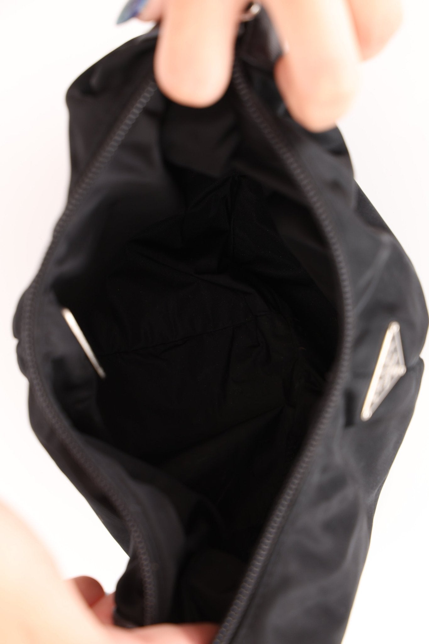 Prada Nylon Black Bracelet Bag - FashioNica