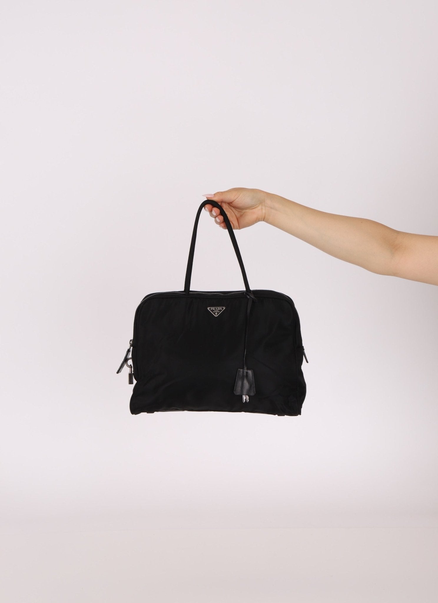 Prada Nylon Bowler Tote - FashioNica