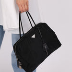 Prada Nylon Bowler Tote - FashioNica