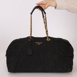 Prada Nylon Chain Weekender Bag - FashioNica