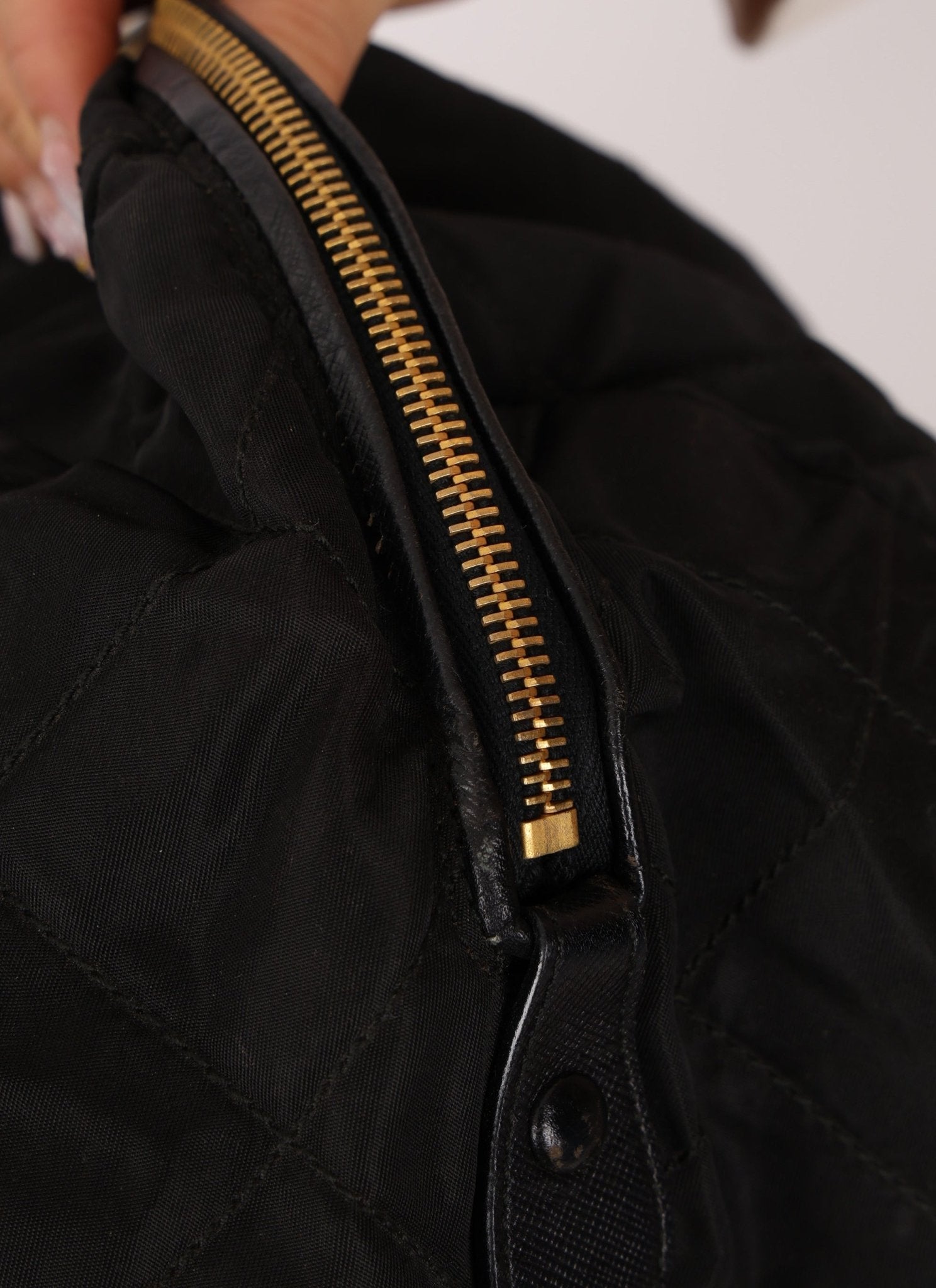 Prada Nylon Chain Weekender Bag - FashioNica