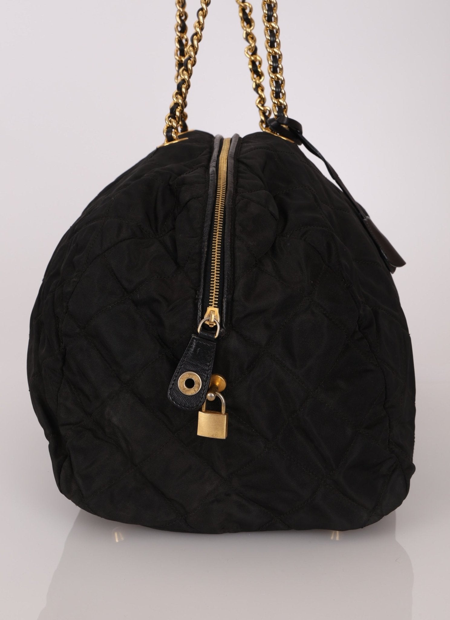 Prada Nylon Chain Weekender Bag - FashioNica